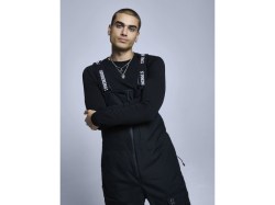 Poederbaas ski broek heren Drekka bib pant black-model-voor-pb270910-001